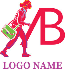 AB logo template design markating, AB logo designe and nice designe.