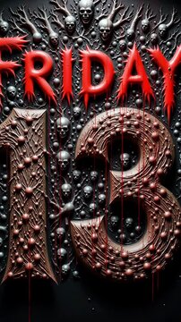 Symbolic representation of fear and superstition associated with Friday the 13th