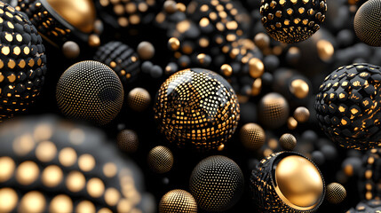 Fototapeta premium Abstract 3d rendering of geometric shapes. Modern background design with spheres