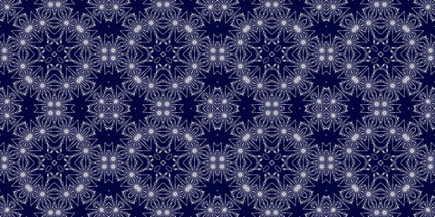 Christmas seamless pattern. Christmas background banner blue. Frost pattern. Happy New Year.