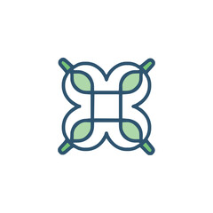 Nature inspired design. Elegant leaf pattern; symbolizes growth, balance, and interconnectedness.