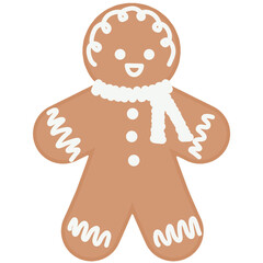 gingerbread man isolated on white