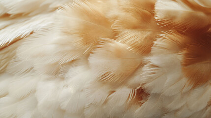 Obraz premium Close-up of soft, delicate feathers in light colors.