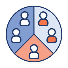 Team segmentation chart. Visual representation of team division, highlighting group differences and potential collaboration.