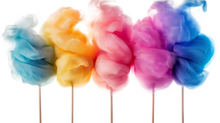 Colorful Swirled Cotton Candy isolated on a white background