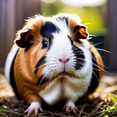 Haustiere - Meerschweinchen in ger&auml;umigem Innengehege