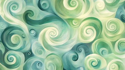 Calming Rhythms Illustration Featuring Soft Waves and Harmonious Abstract Patterns