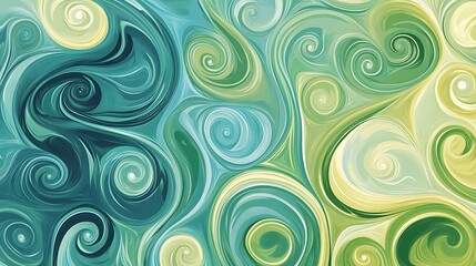 Calming Rhythms Illustration Featuring Soft Waves and Harmonious Abstract Patterns