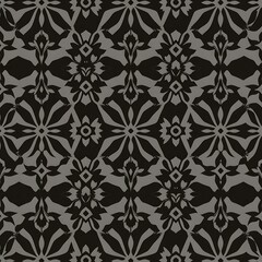 Black and Gray Floral Tile Pattern: A timeless and elegant floral tile pattern in shades of black and gray. The intricate details and geometric design create a sophisticated and modern aesthetic.