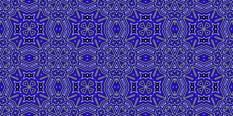 Seamless pattern banner blue and white. Merry Christmas. Happy New Year. Frost and snowflakes pattern