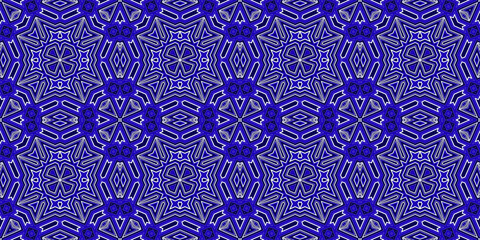 Seamless pattern banner blue and white. Merry Christmas. Happy New Year. Frost and snowflakes pattern