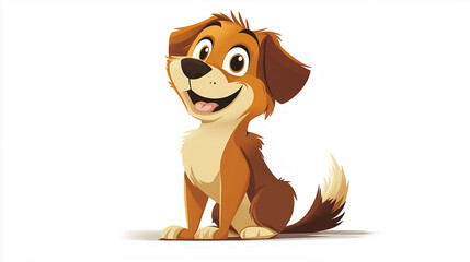 A happy dog. Vector Illustration