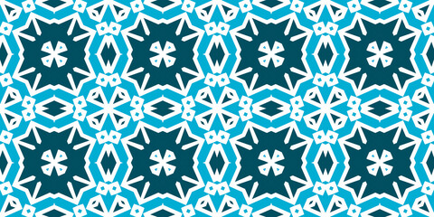 Seamless pattern banner blue and white. Merry Christmas. Happy New Year. Frost and snowflakes pattern