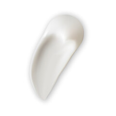 Skin cream stroke, beauty product smear texture illustration. White creamy moisturizer drop collection, body milk swatch element. Realistic mousse or lotion splash sample, facial cosmetic