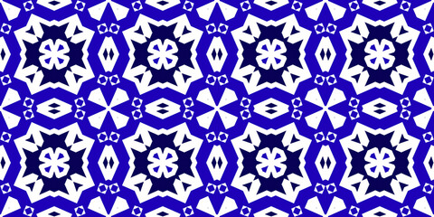 Seamless pattern banner blue and white. Merry Christmas. Happy New Year. Frost and snowflakes pattern