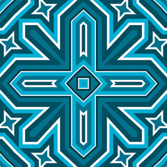 Seamless square pattern blue and white. Frost texture pattern. Merry Christmas. Happy New Year.