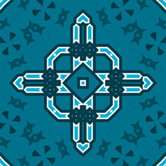 Seamless square pattern blue and white. Frost texture pattern. Merry Christmas. Happy New Year.