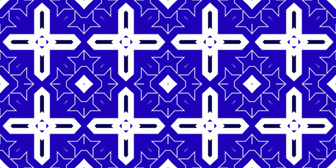 Seamless pattern banner blue and white. Merry Christmas. Happy New Year. Frost and snowflakes pattern