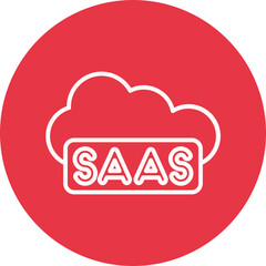 SaaS Icon line circle icon
