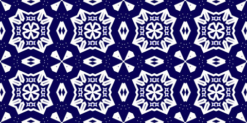 Seamless pattern banner blue and white. Merry Christmas. Happy New Year. Frost and snowflakes pattern
