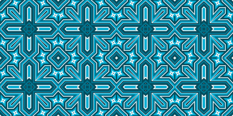 Seamless pattern banner blue and white. Merry Christmas. Happy New Year. Frost and snowflakes pattern