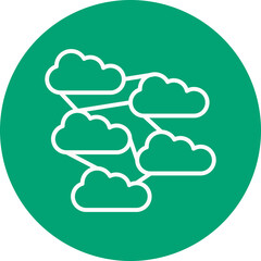 MultiCloud Strategy line circle icon