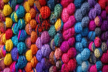 Intricate knitted background with wool yarn texture and subtle soft patterns.