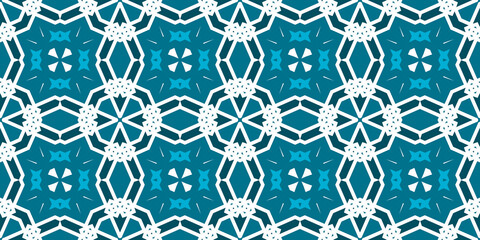 Seamless pattern banner blue and white. Merry Christmas. Happy New Year. Frost and snowflakes pattern