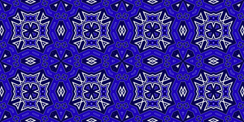 Seamless pattern banner blue and white. Merry Christmas. Happy New Year. Frost and snowflakes pattern