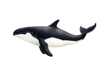 Obraz premium Blue whale hand drawn illustration isolated on white background. Whale. 