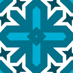 Seamless square pattern blue and white. Frost texture pattern. Merry Christmas. Happy New Year.