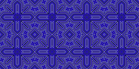 Seamless pattern banner blue and white. Merry Christmas. Happy New Year. Frost and snowflakes pattern