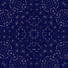 Christmas seamless pattern. Christmas background blue. Snowflake pattern. Happy New Year