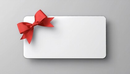 Elegant Gift Card with Gold Ribbon Bow and Blank Space for Personalized Message. Perfect for Birthdays, Holidays, Celebrations, Special Occasions, or Gifting Ideas. Versatile and Customizable