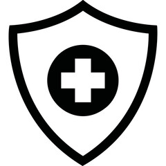 Obraz premium Simple vector icon medical shield