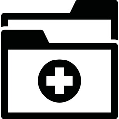 Simple vector icon medical folder