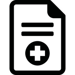 Simple vector icon medical certificate