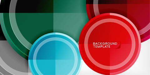 Obraz premium Minimal geometric abstract background. Circle triangle design