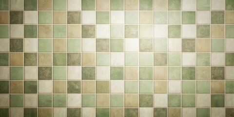 Textured square tile wall in calming earth tones