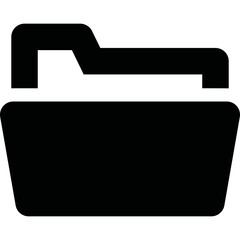 Simple vector icon open folder