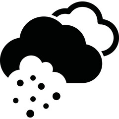 Simple vector icon cloud snow

