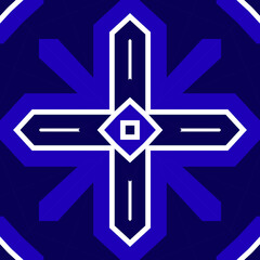 Seamless square pattern blue and white. Frost texture pattern. Merry Christmas. Happy New Year.