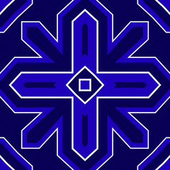 Seamless square pattern blue and white. Frost texture pattern. Merry Christmas. Happy New Year.