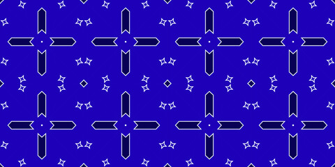 Seamless pattern banner blue and white. Merry Christmas. Happy New Year. Frost and snowflakes pattern