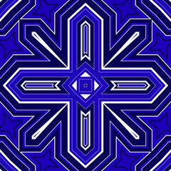 Seamless square pattern blue and white. Frost texture pattern. Merry Christmas. Happy New Year.