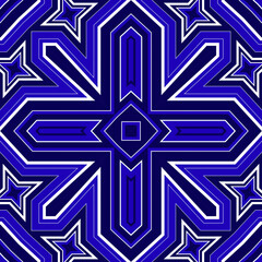 Seamless square pattern blue and white. Frost texture pattern. Merry Christmas. Happy New Year.