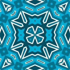 Seamless square pattern blue and white. Frost texture pattern. Merry Christmas. Happy New Year.