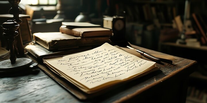 A handwritten reminder note on a desk 