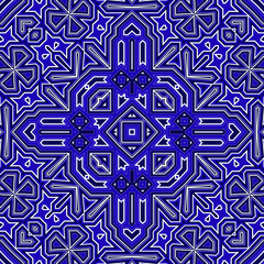 Seamless square pattern blue and white. Frost texture pattern. Merry Christmas. Happy New Year.