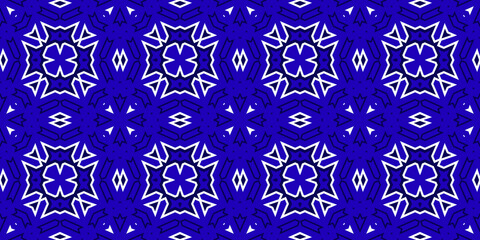 Seamless pattern banner blue and white. Merry Christmas. Happy New Year. Frost and snowflakes pattern